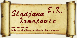 Slađana Komatović vizit kartica